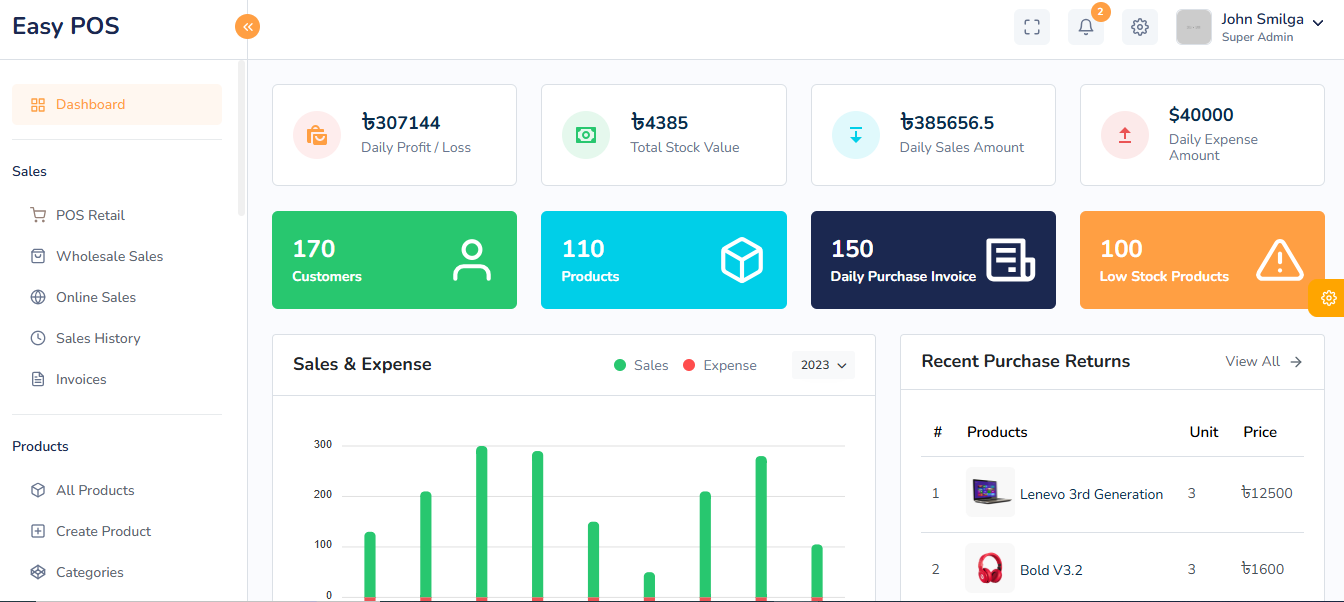 Easy POS – Smart Point of Sale System